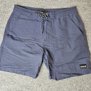 Hurley Mens Beachside Ripper Hybrid Shorts Size 30 Blue Land To Sea